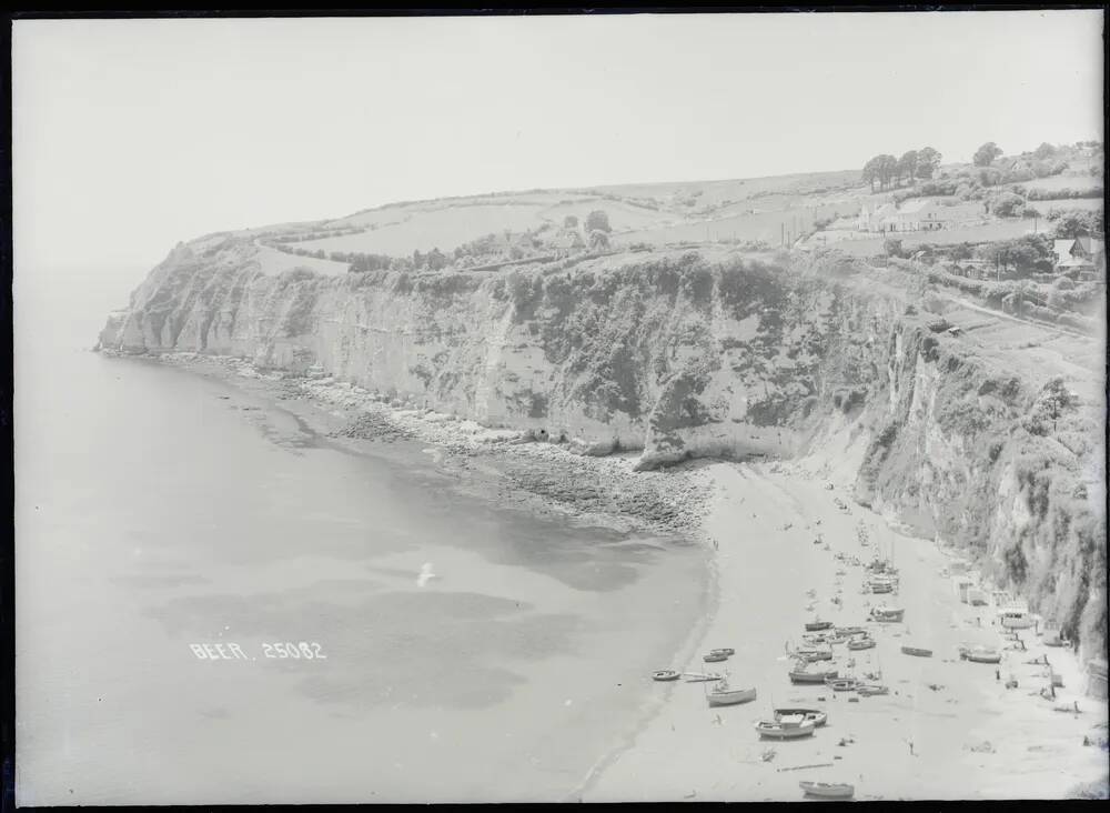 View of beach and cliffs, Beer