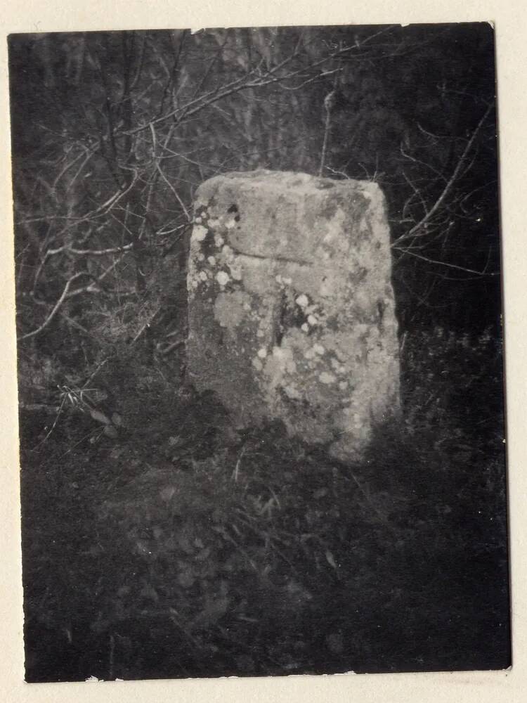 Stone with incised cross at Charles Wood