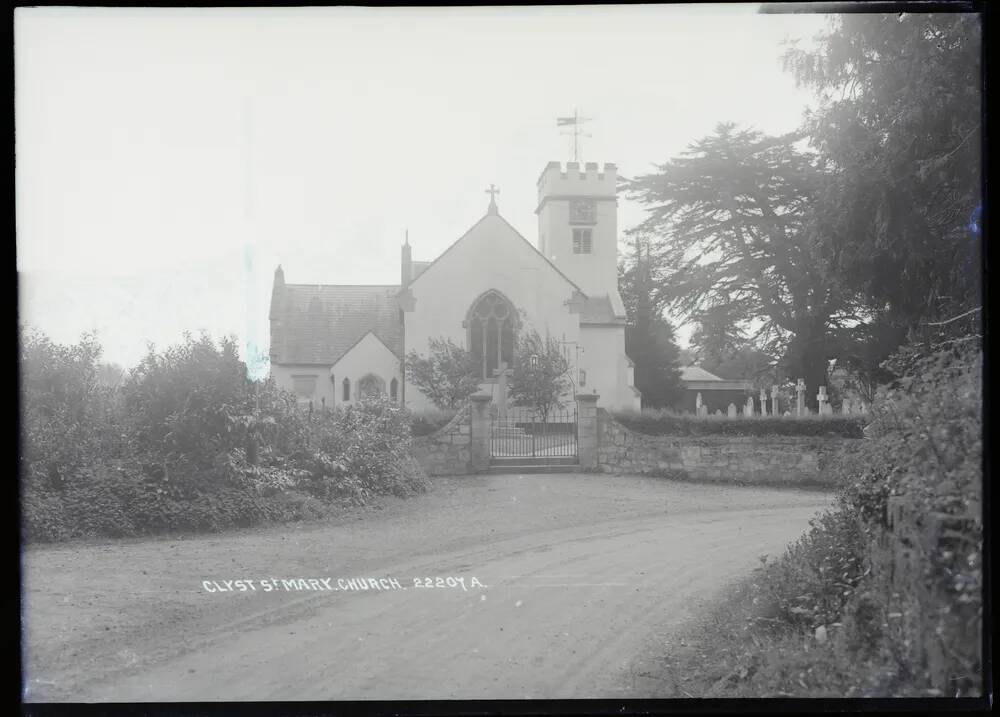 Church from east, Clyst St Mary