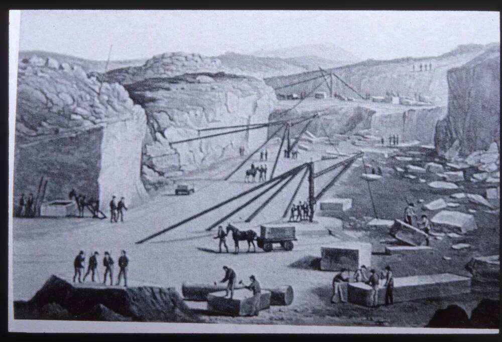 Haytor Quarry  - old print