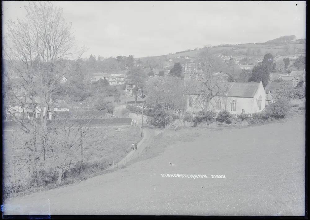 View of village & church, Bishopsteignton