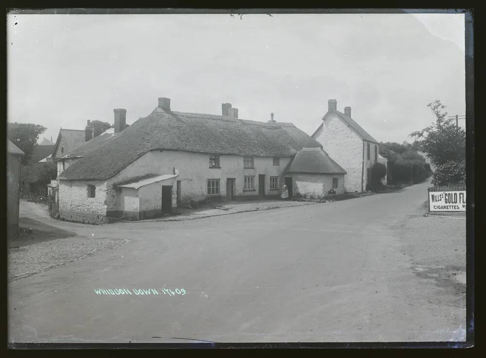 Whiddon Down: thatched cottages, Tawton, South