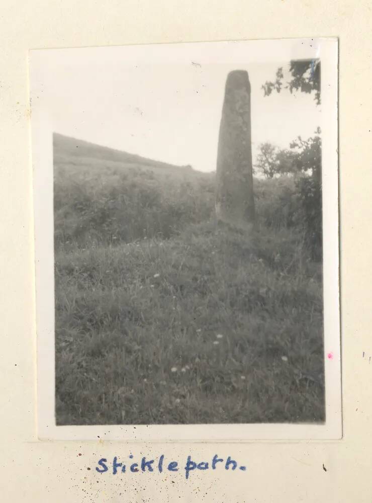 Stone marker at Sticklepath