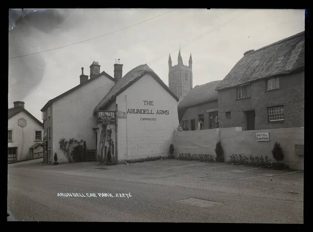 The Arundell Arms + church, Lifton