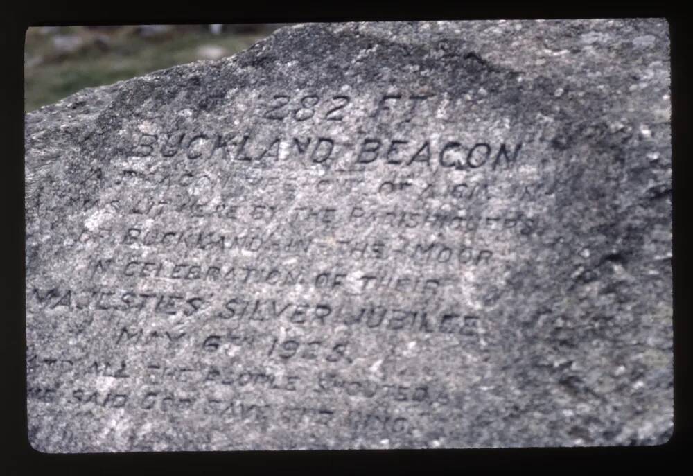 Jubilee Stone on Buckland Beacon