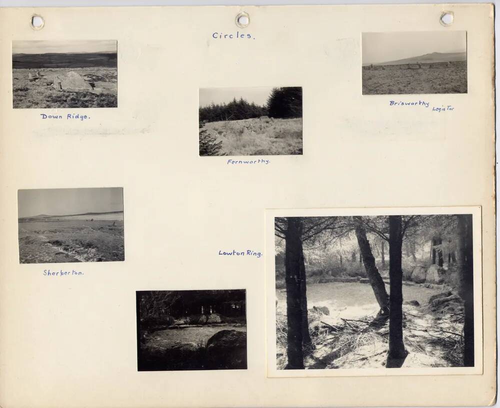 Page 46 of J.H.Boddy's album of Dartmoor photographs of crosses, beehive huts, etc. 