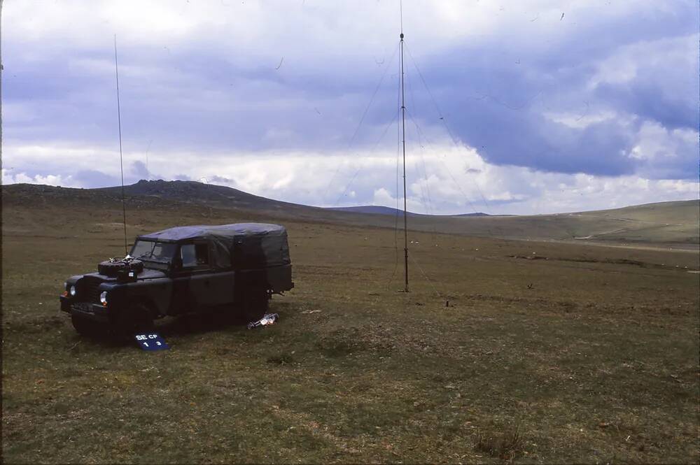 Army Fitted for Radios (FFR) Land Rover supporting Ten Tors