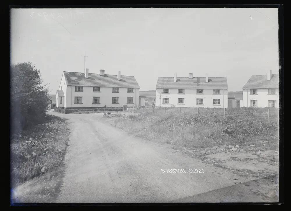 Council houses, street view, Sourton