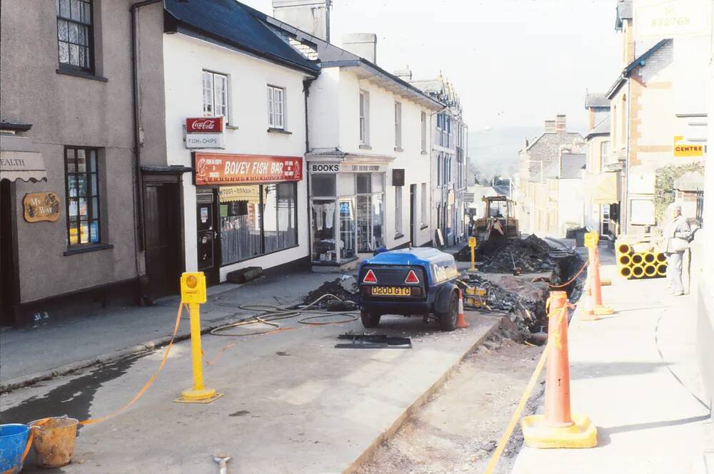 Roadworks in Bovey Tracey, Newton Abbot