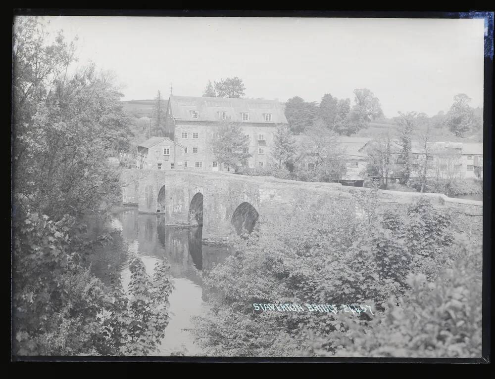 River Dart from Bridge + millhouse, Staverton