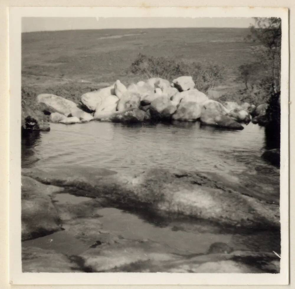 Natural dam of O Brook formed by flood 1in 1956