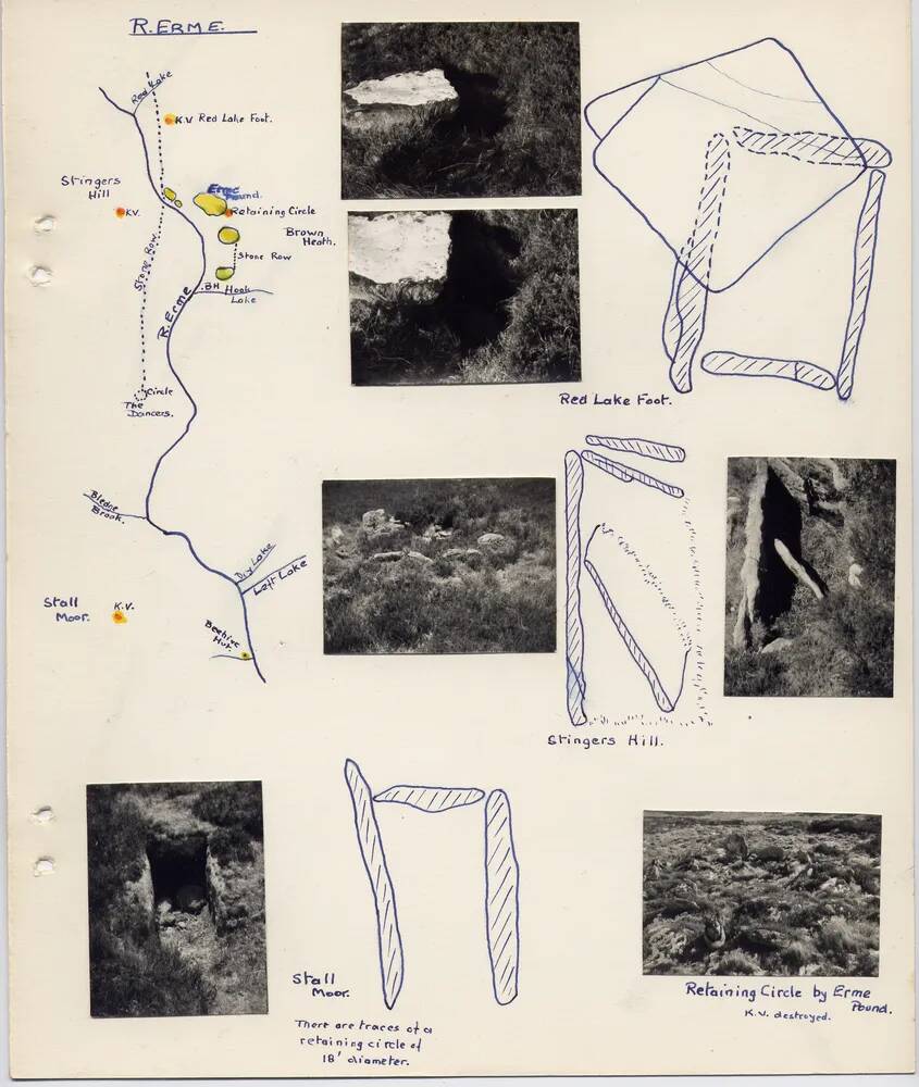 Album of Dartmoor photographs showing kists