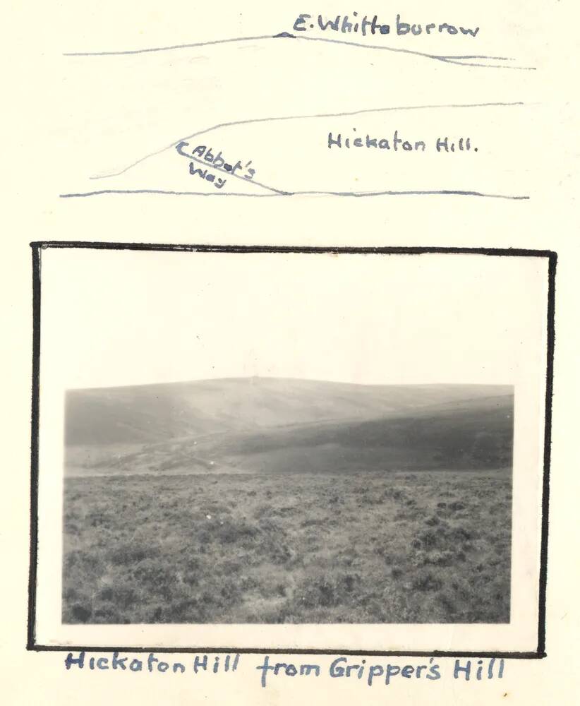 Hickton Hill from Gripper's Hill with sketch map