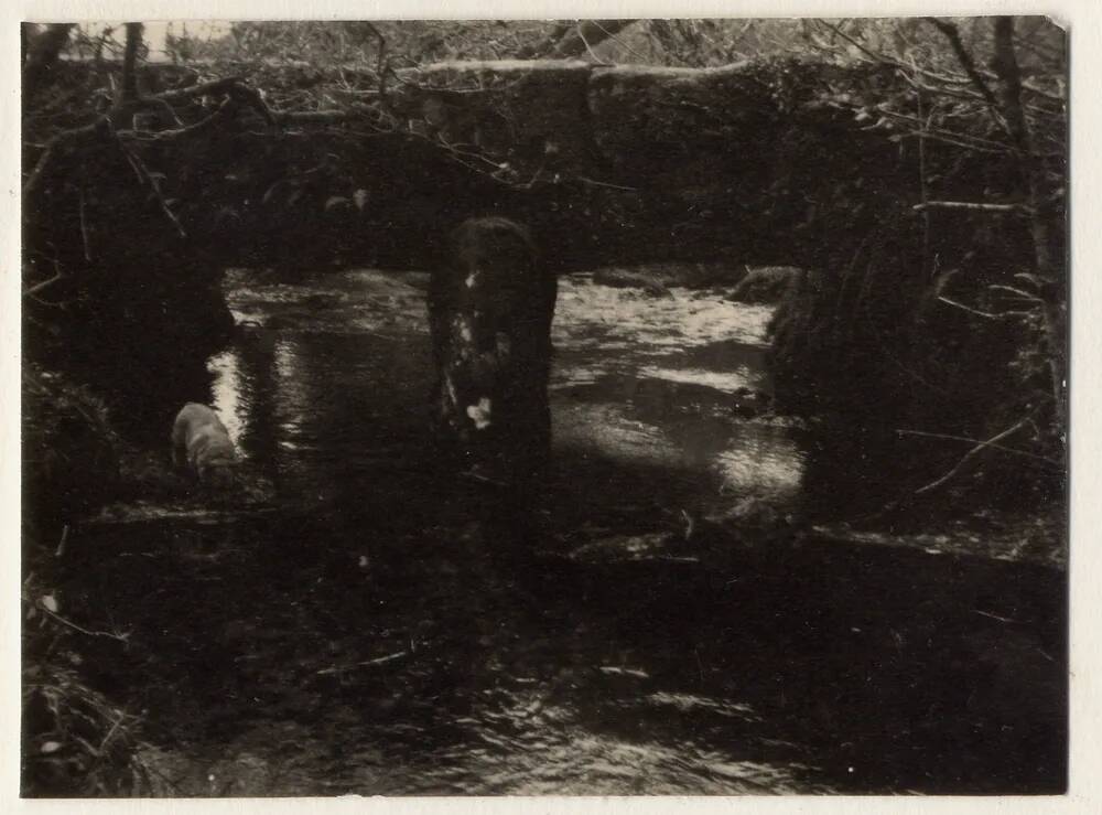 Stone bridge over Yes Tor Brook, by Withall