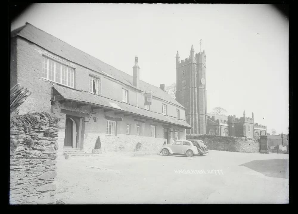 Harberton church and Church House Inn