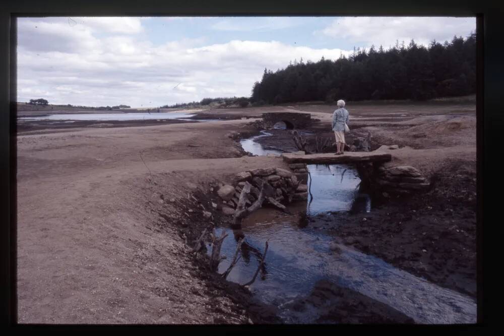 Drought at reservoir Fernworthy 