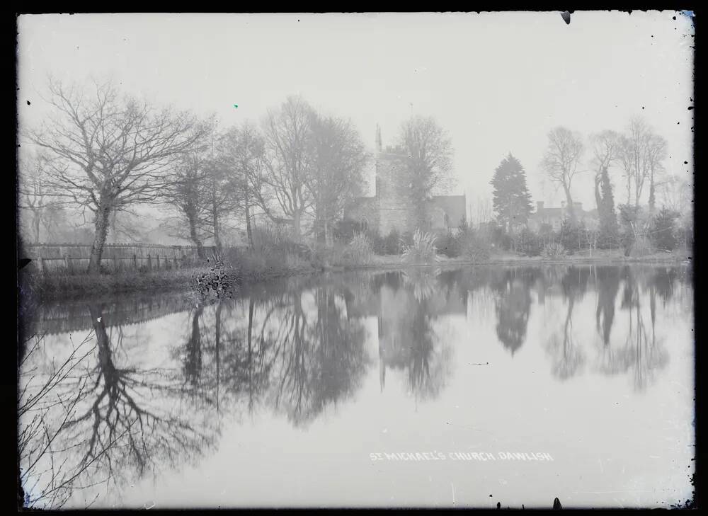 St. Michael's Church across lake, Dawlish