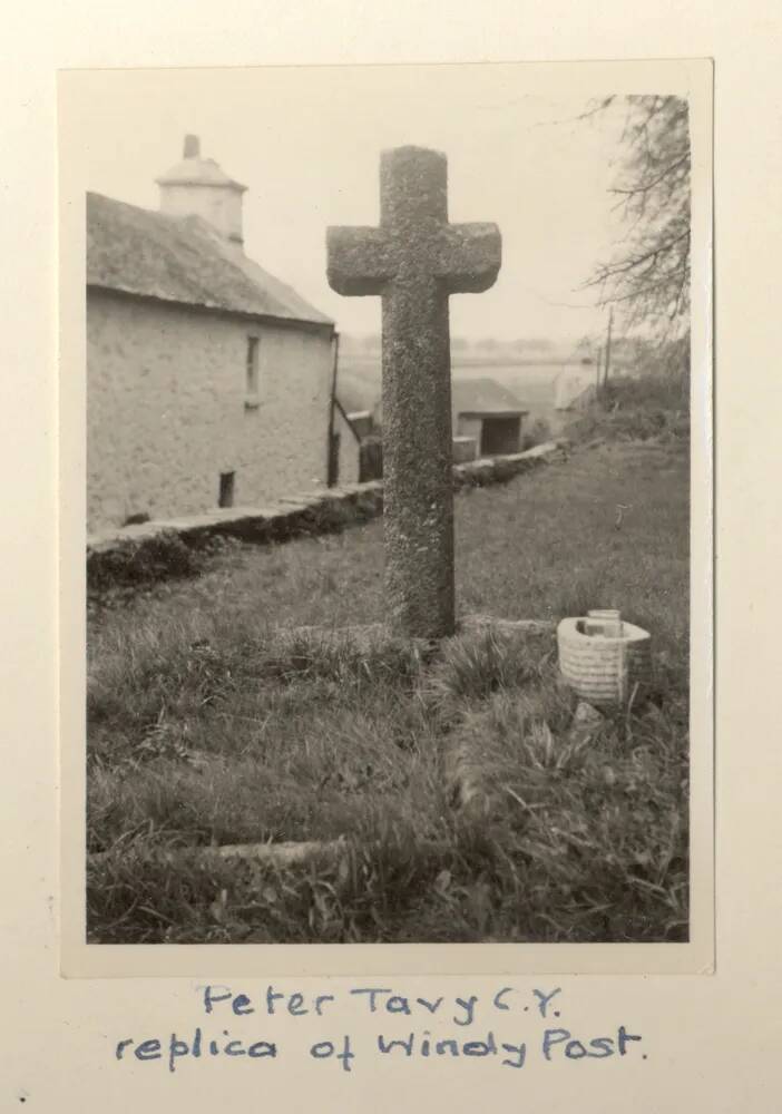 Replica of Windy Post in Peter Tavy churchyard 