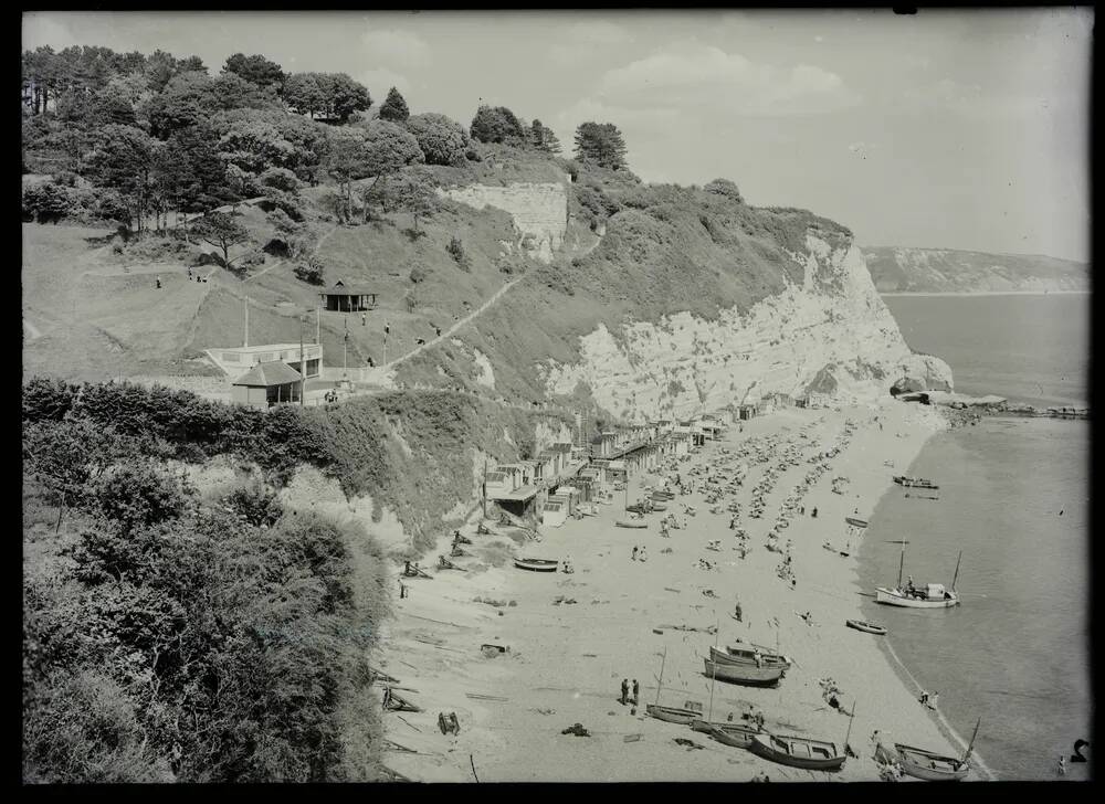 View of beach and cliffs, Beer