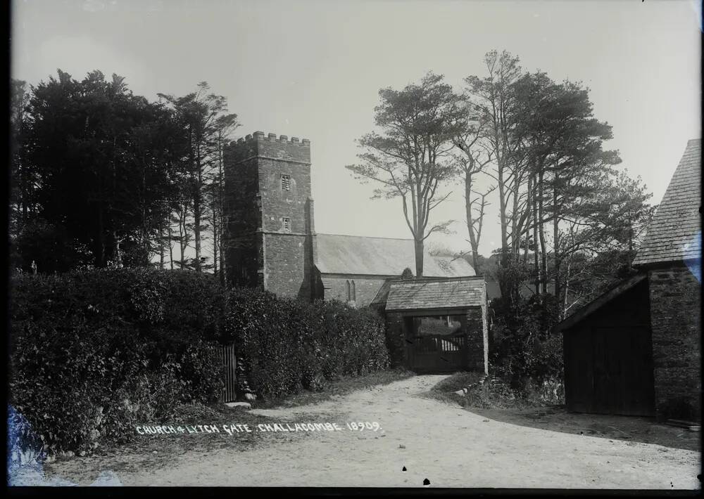 Church + lych-gate, Challacombe