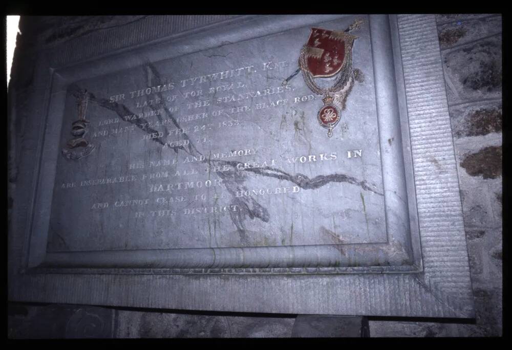 Tyrwhitt Memorial at Princetown Church