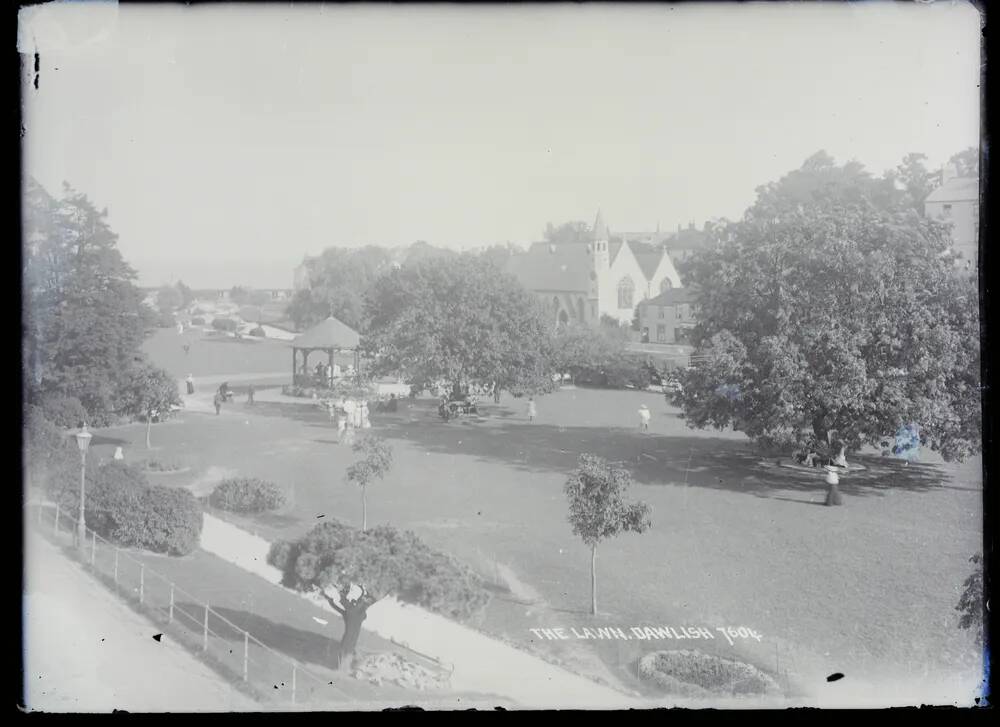 Lawn and church, Dawlish