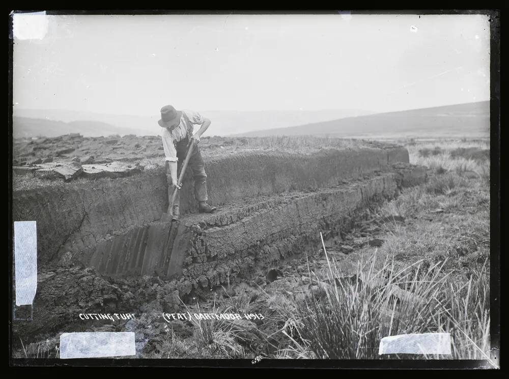 Cutting peat, Dartmoor, Lydford