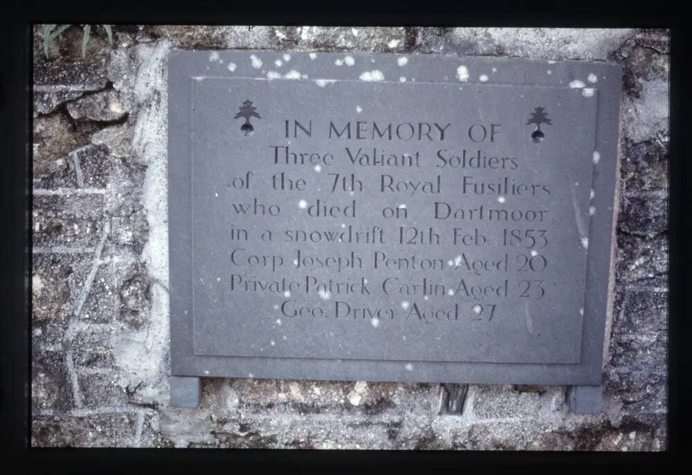 Cemetary plaque