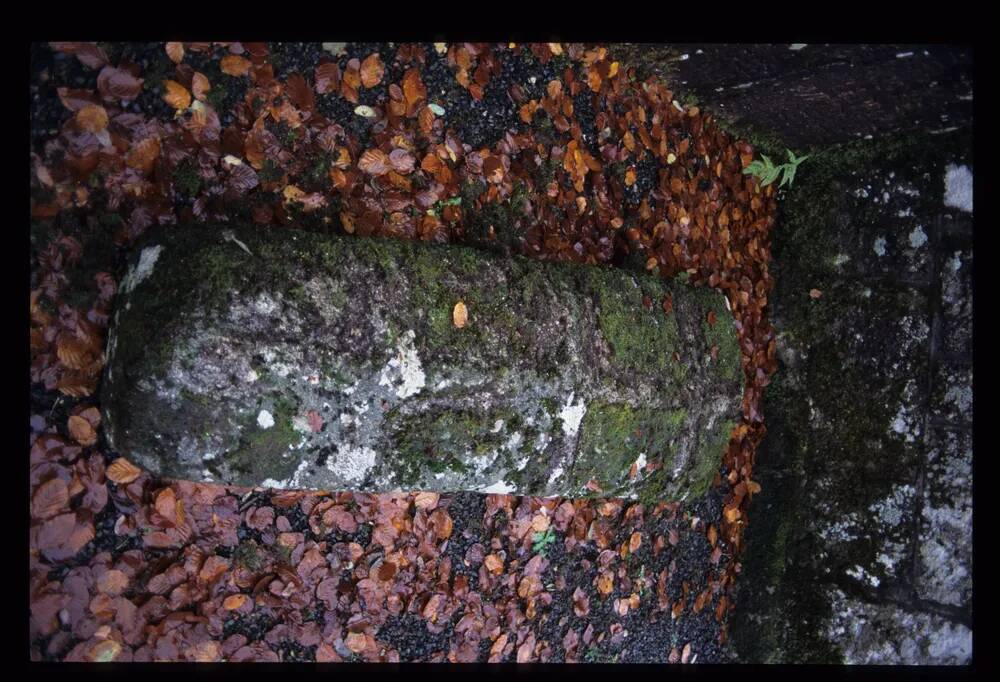 A crusader's tombstone in Gidleigh churchyard