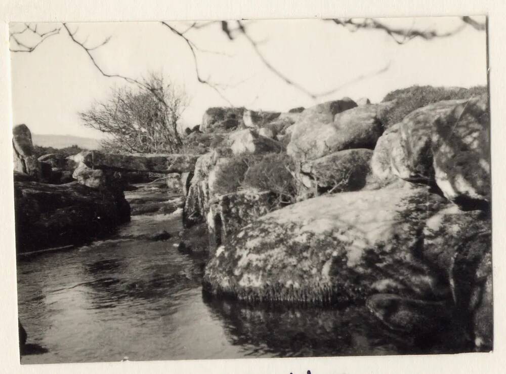 Stone bridge across River Teign