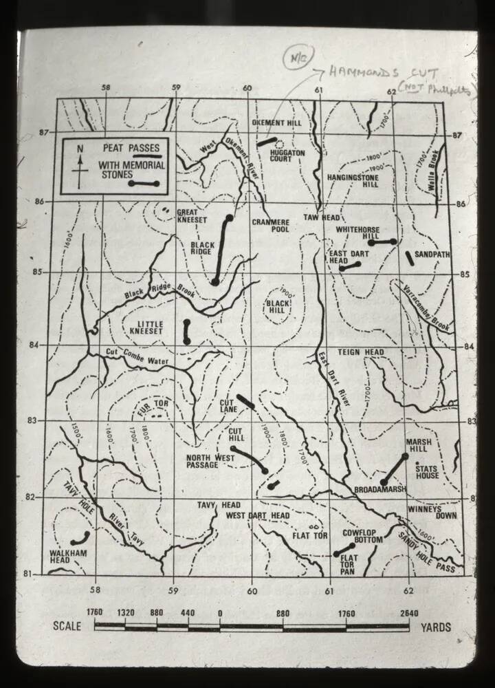 Sketch map of peat passes