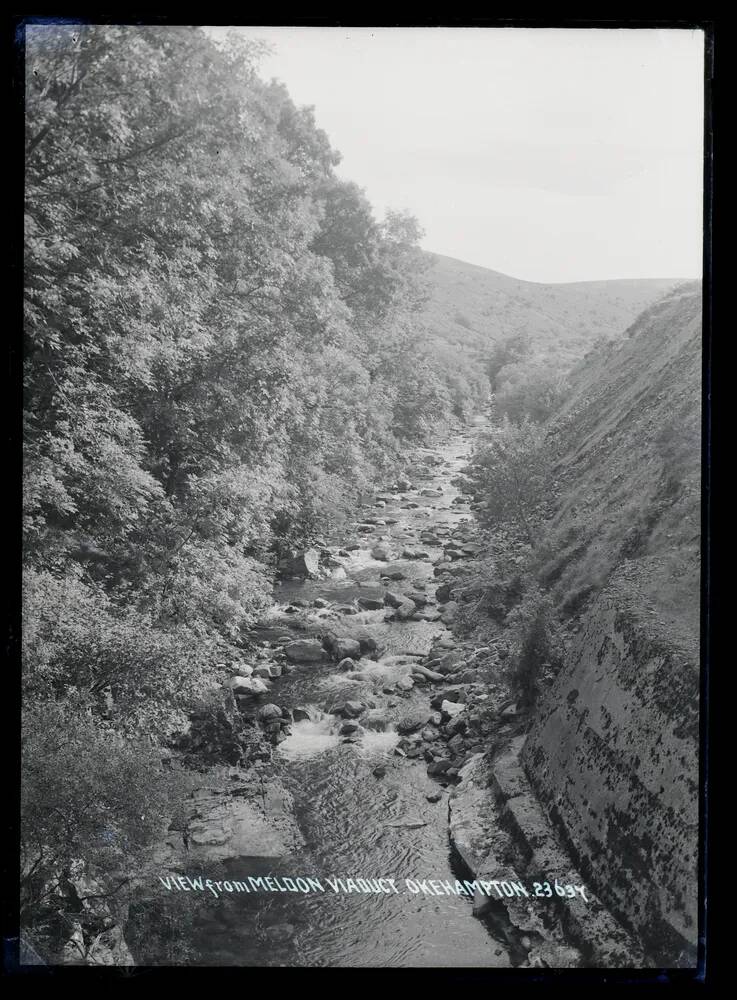 River view from Meldon Viaduct, Okehampton