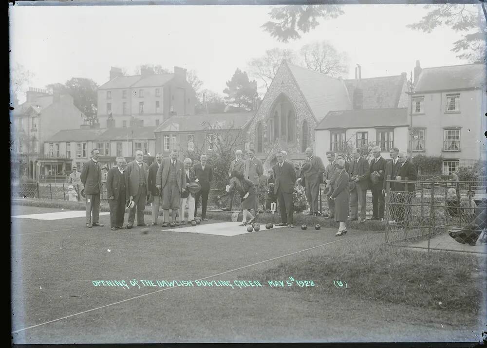 Opening of Dawlish Bowling Green, May 5, 1928