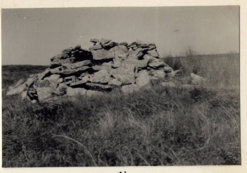 Remains of shelter on Whitehorse Hill