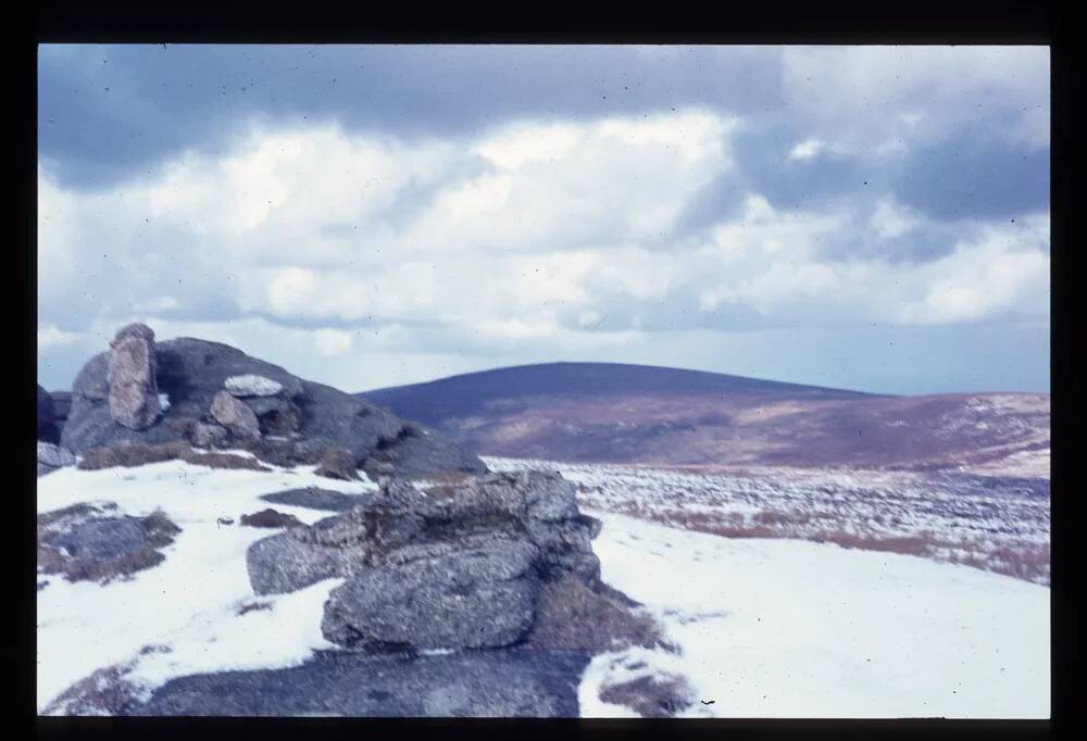 Steeperton Tor with Cosdon Hill in the distance