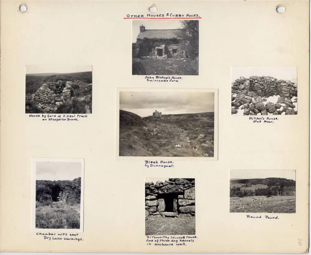 Page 38 of J.H.Boddy's album of Dartmoor photographs of crosses, beehive huts, etc.