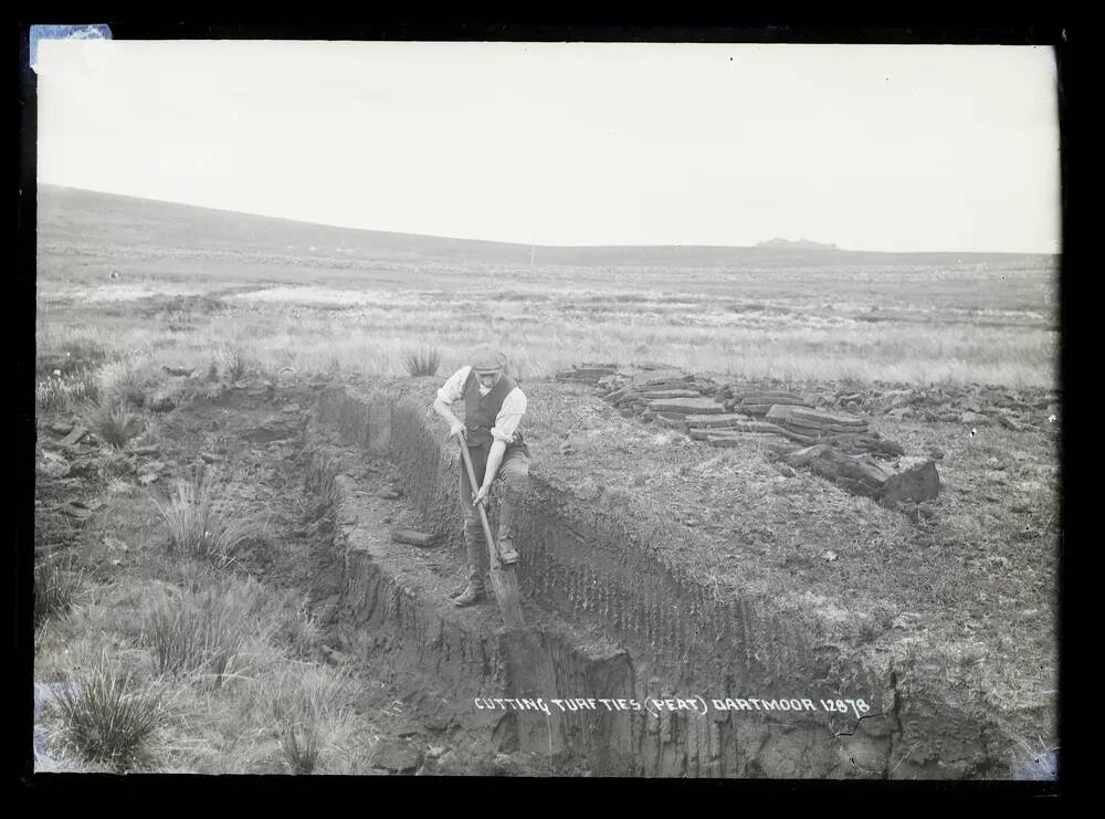 Cutting peat, Dartmoor, Lydford